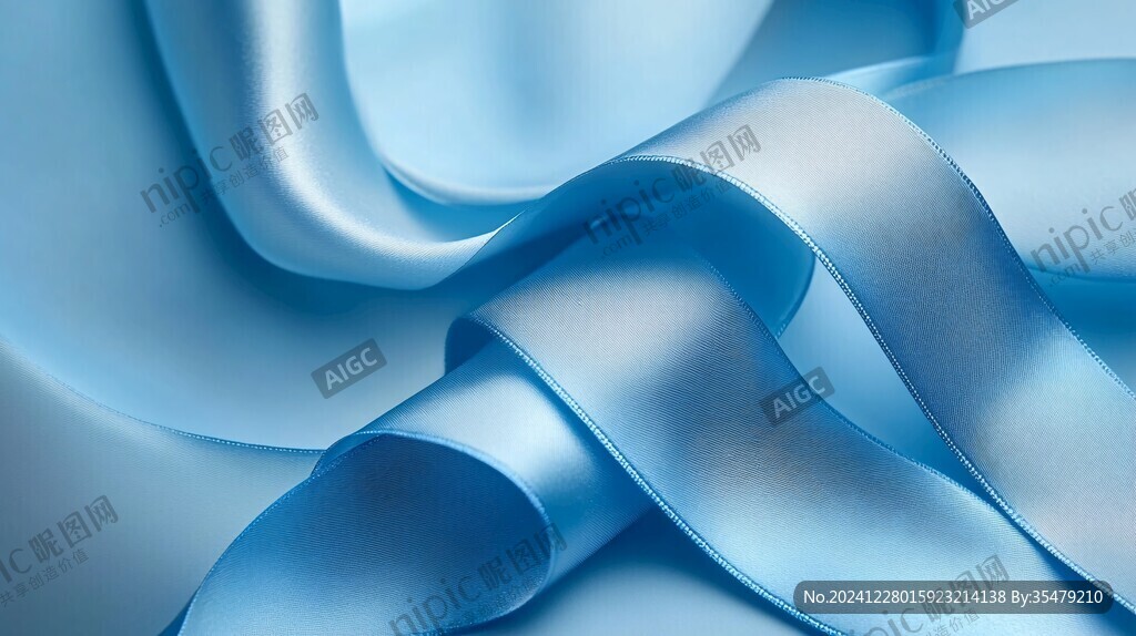 蓝色动感丝绸背景