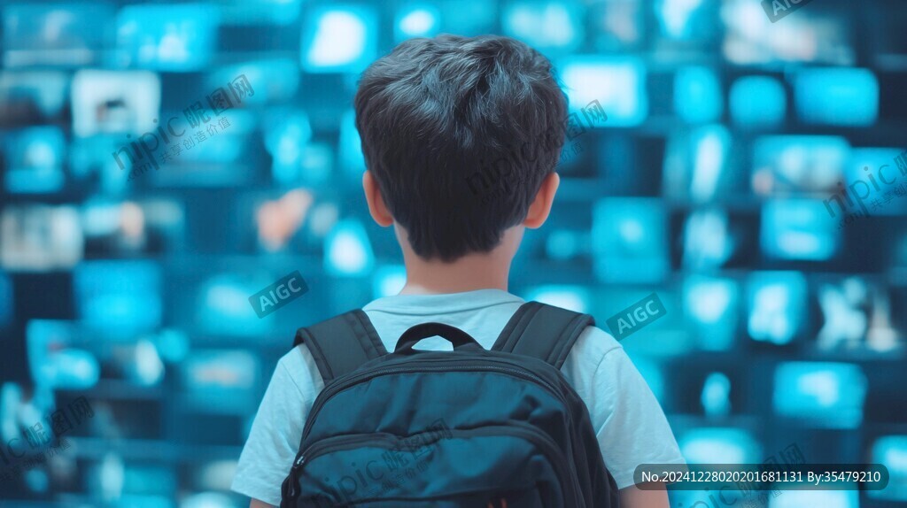 少年背影