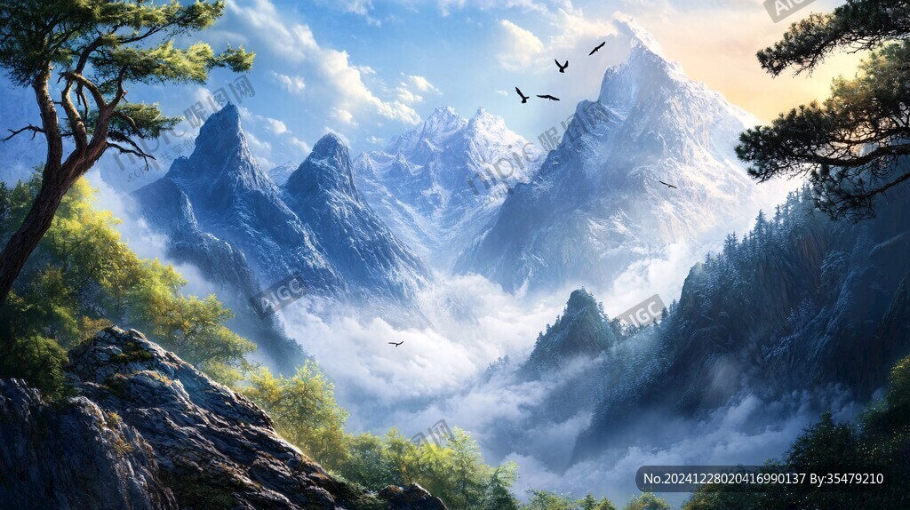 宽屏风景画