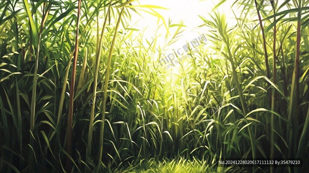 甘蔗林插画