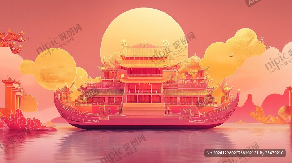 楼阁插画