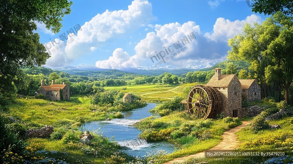 唯美农村场景
