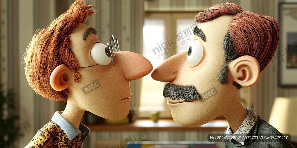 3d男女卡通形象