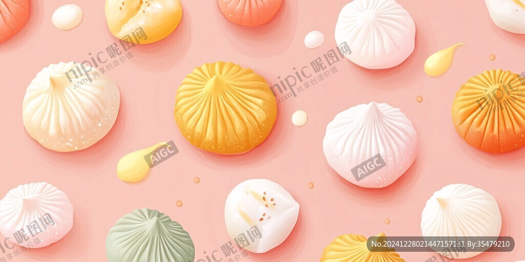 蟹黄包插画