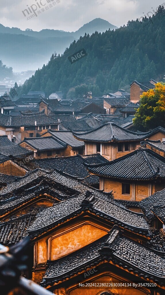 黄墙黑瓦