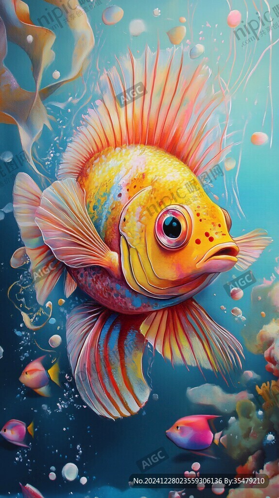 立体画素材金鱼立体画