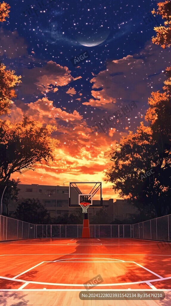 夜色篮球场