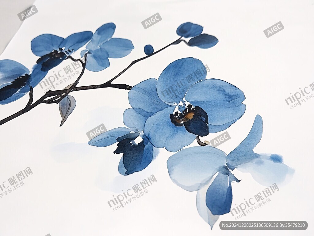 蓝色蝴蝶兰