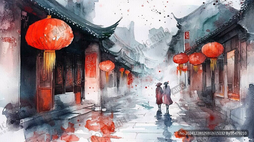 水墨伞街道