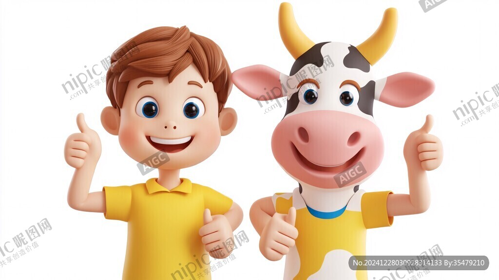 小牛点赞素材