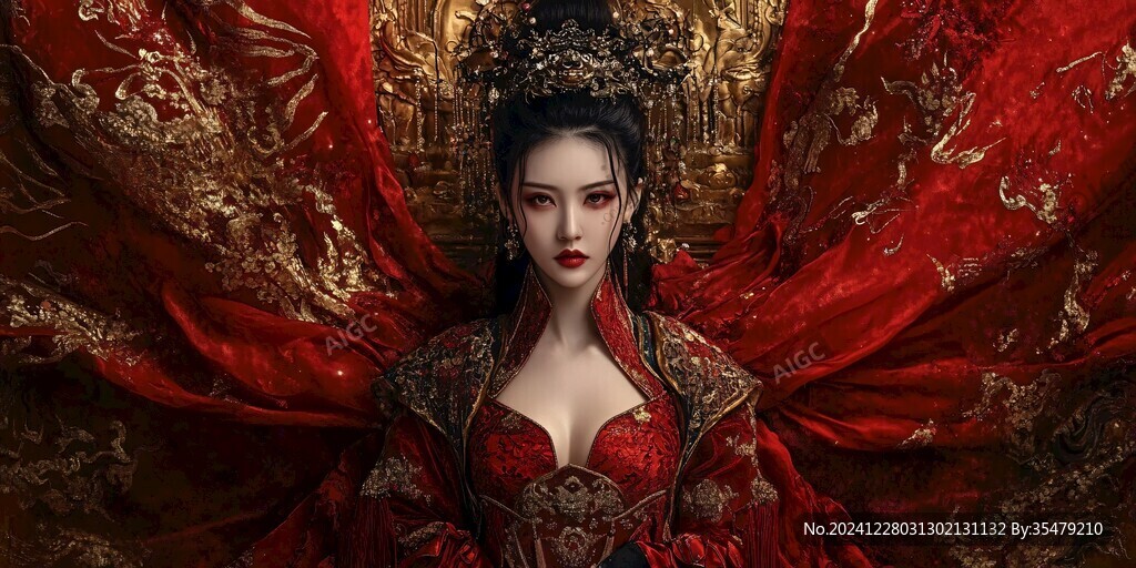 古风嫁衣美女