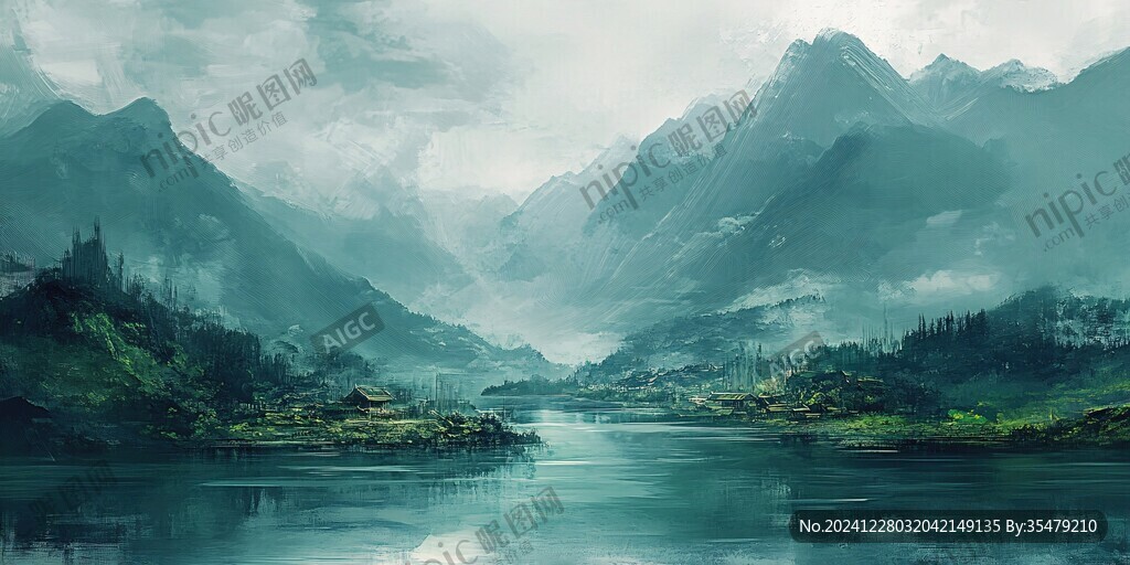 古风山水场景