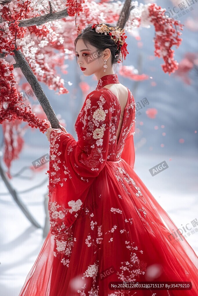 古风嫁衣美女
