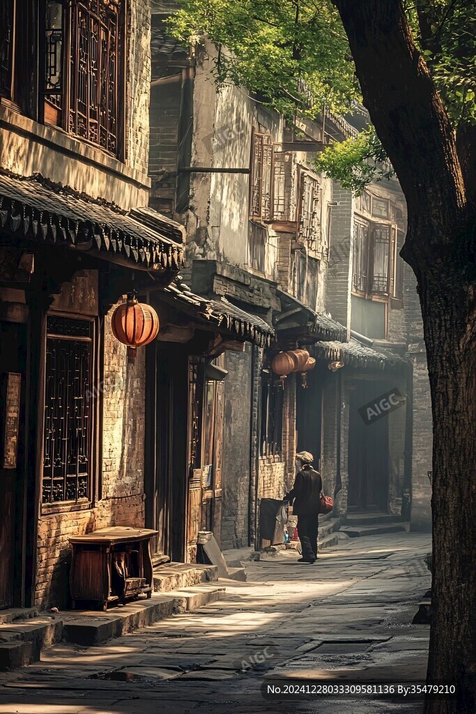 古街早晨
