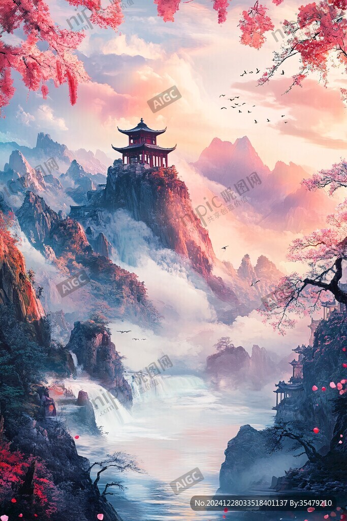 古风山水场景