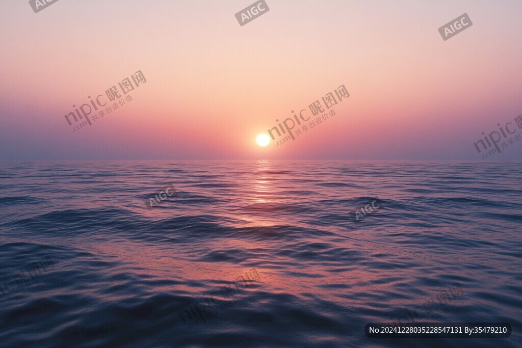 海平面日出前