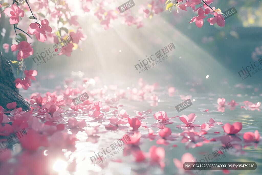 散落的花瓣浪漫唯美