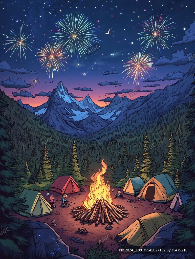 露营烟火