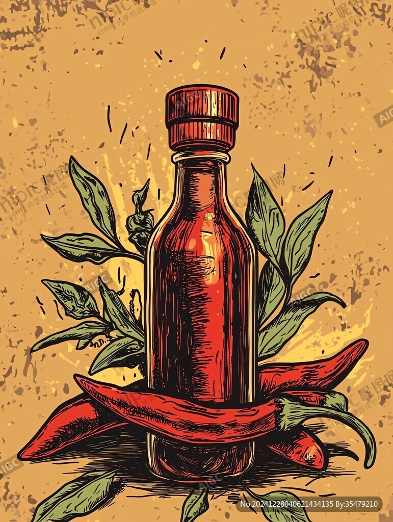 辣椒油插画