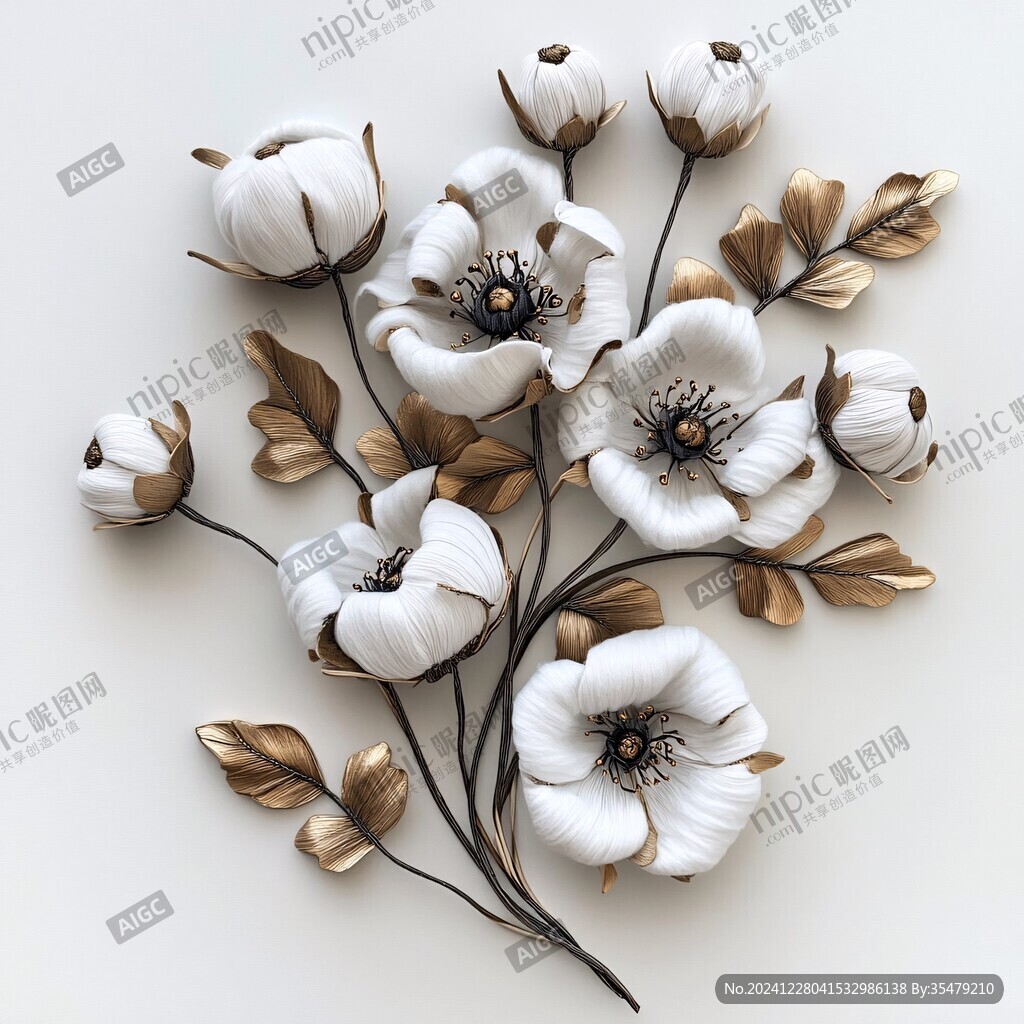 3d立体简约花