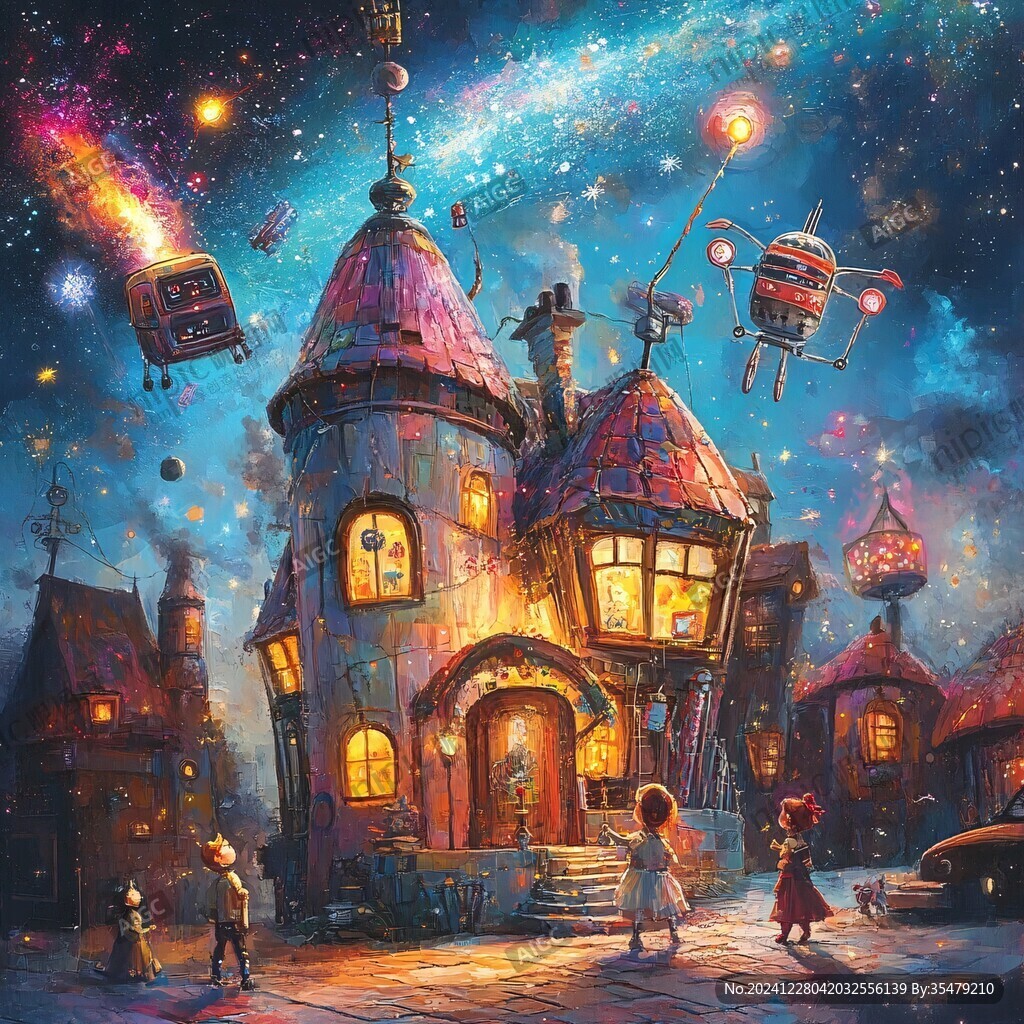 梦幻城堡插画
