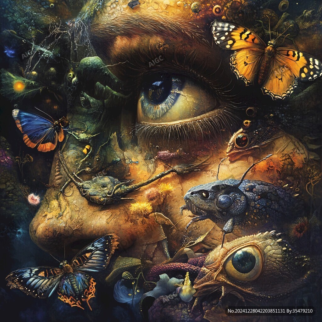 AI创作图蝴蝶梦幻境界 幻想装饰画 幻想梦境插画 超现实主义绘画 奇幻超现实 奇幻生物插画 蝴蝶与仙境 超现实装饰画 超现实艺术艺术 3d奇幻 ...