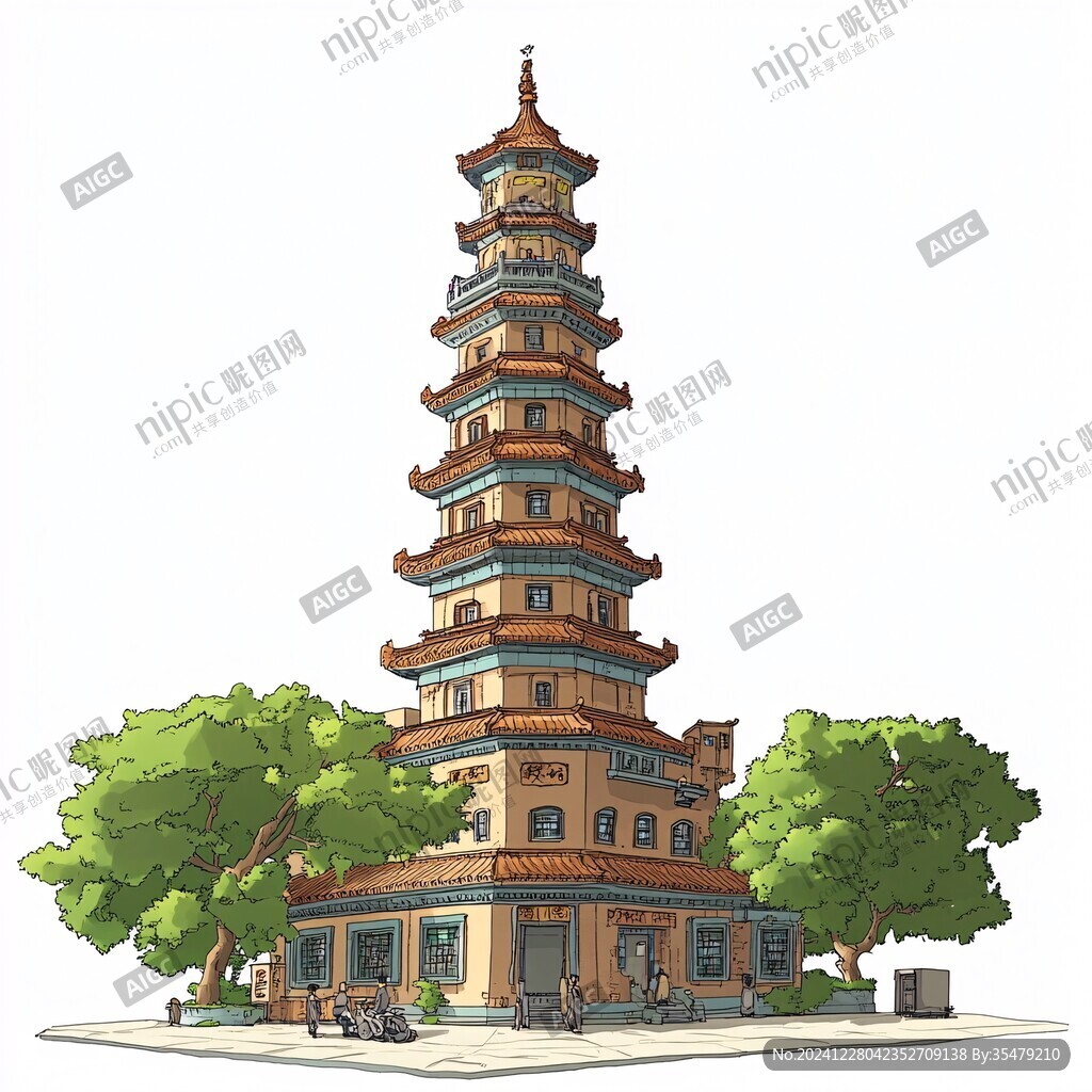 万寿塔插画