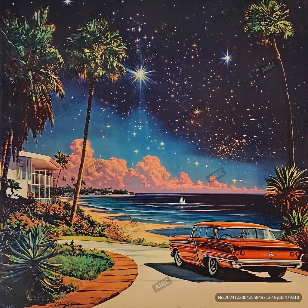 度假村壁画