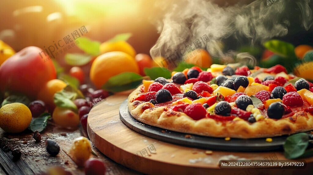 水果披萨面食面点