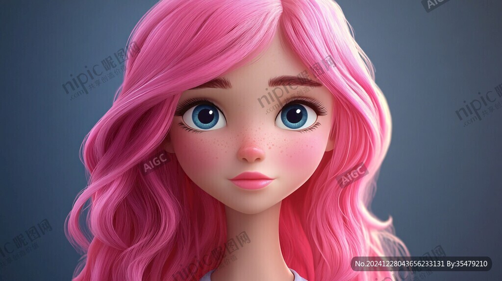 3d卡通女孩