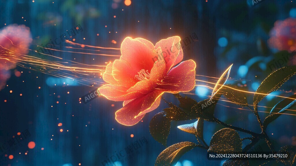 唯美凌霄花卉