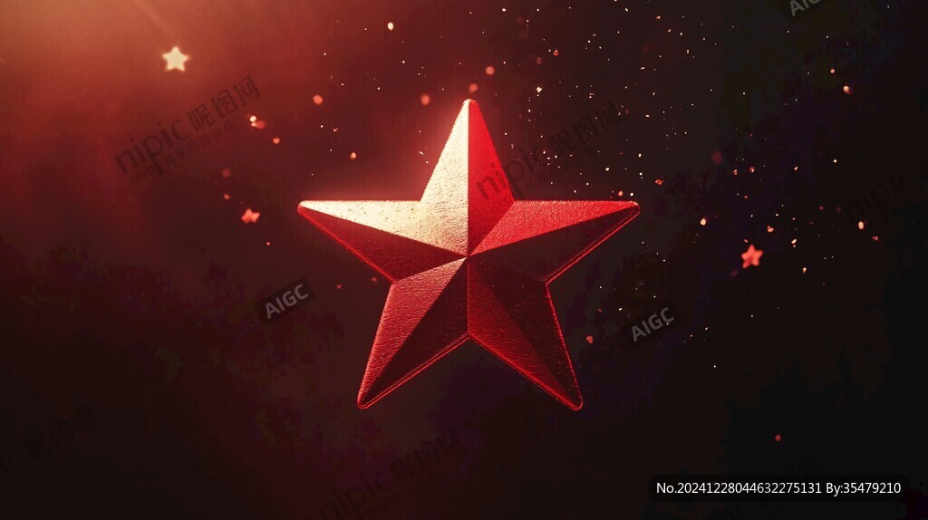 红色唯美星光