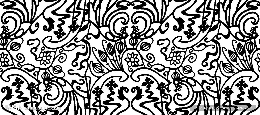 黑白线条画