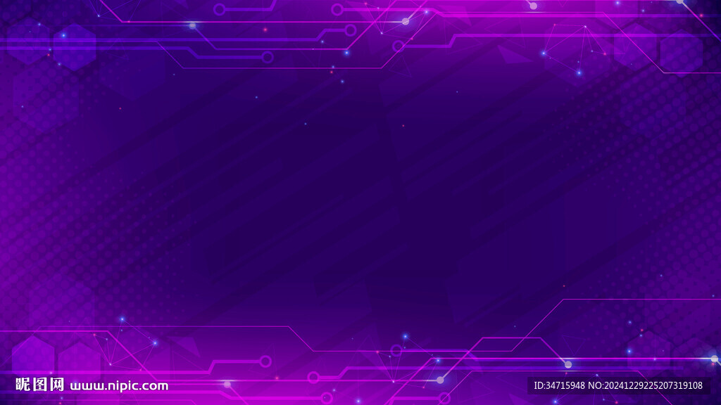 紫色渐变科技线条矢量背景