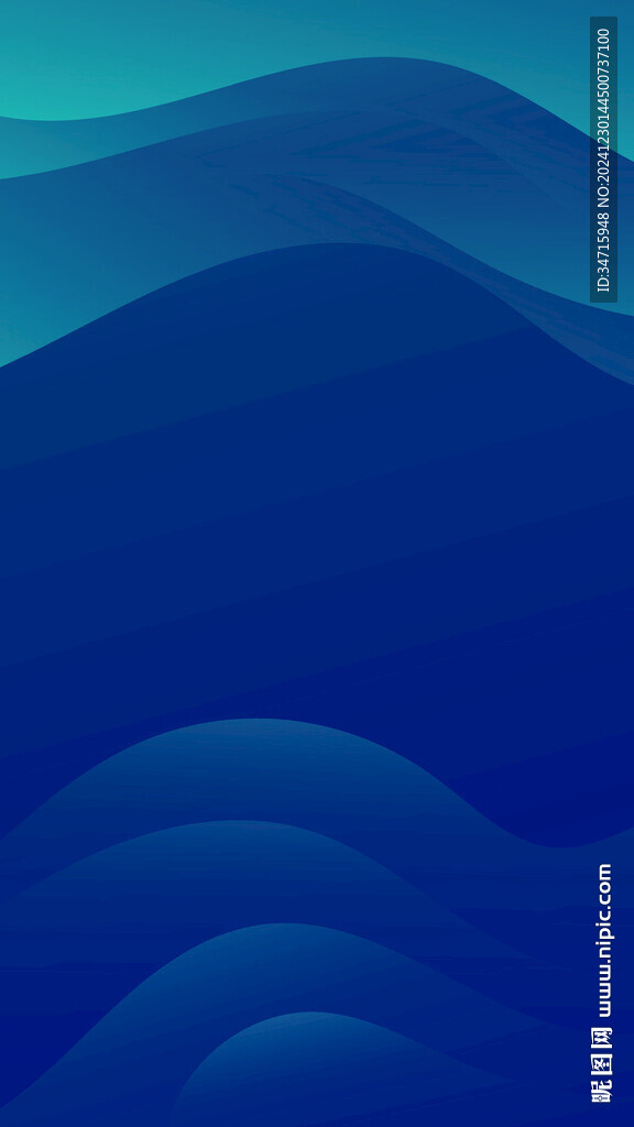 深蓝绿色波浪矢量背景