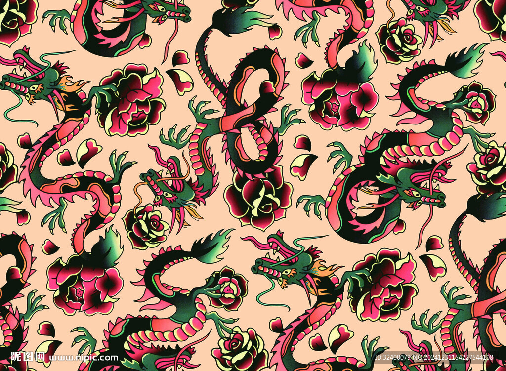 龙 玫瑰