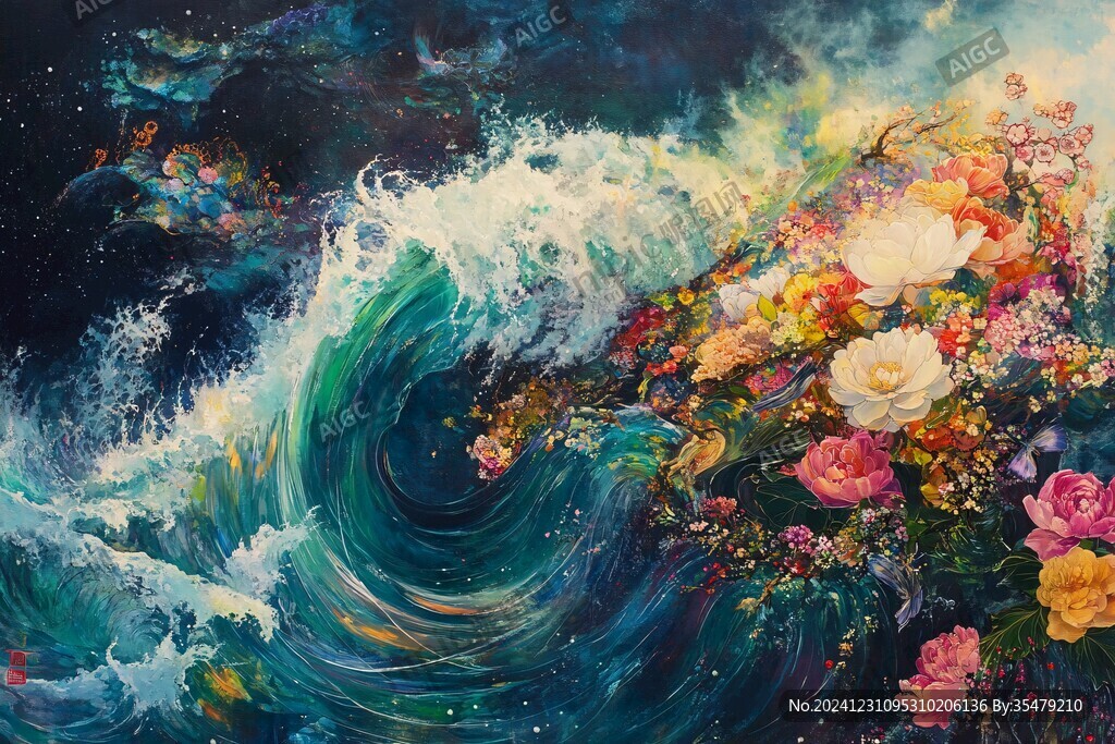 海洋流体画宇宙