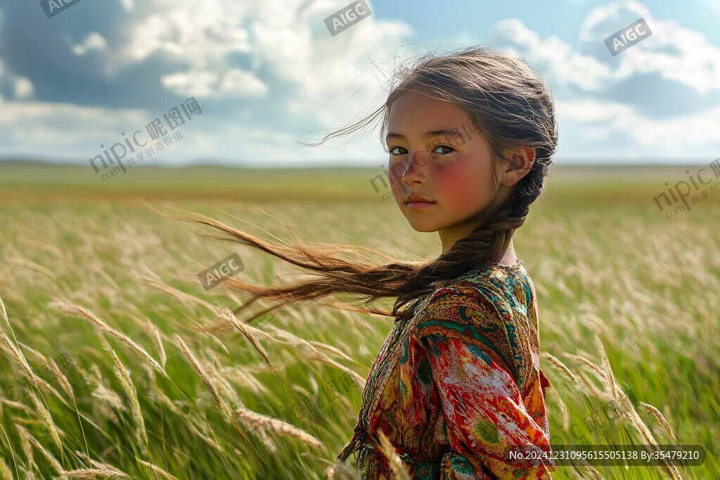 草原小女孩
