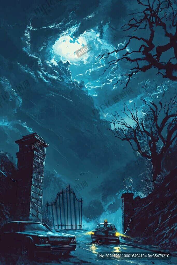 场景赛博插画