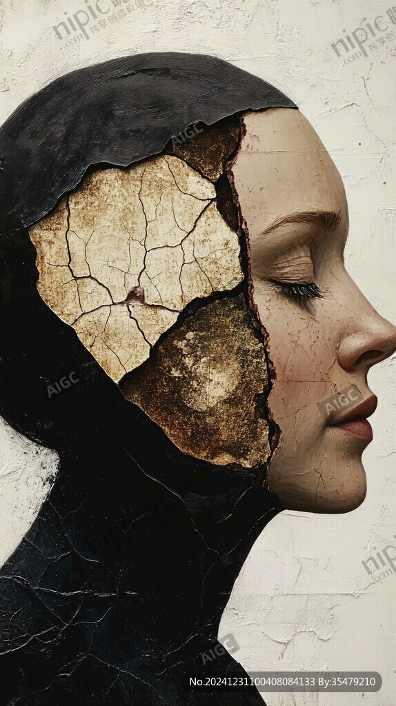 人脸色块拼接装饰画