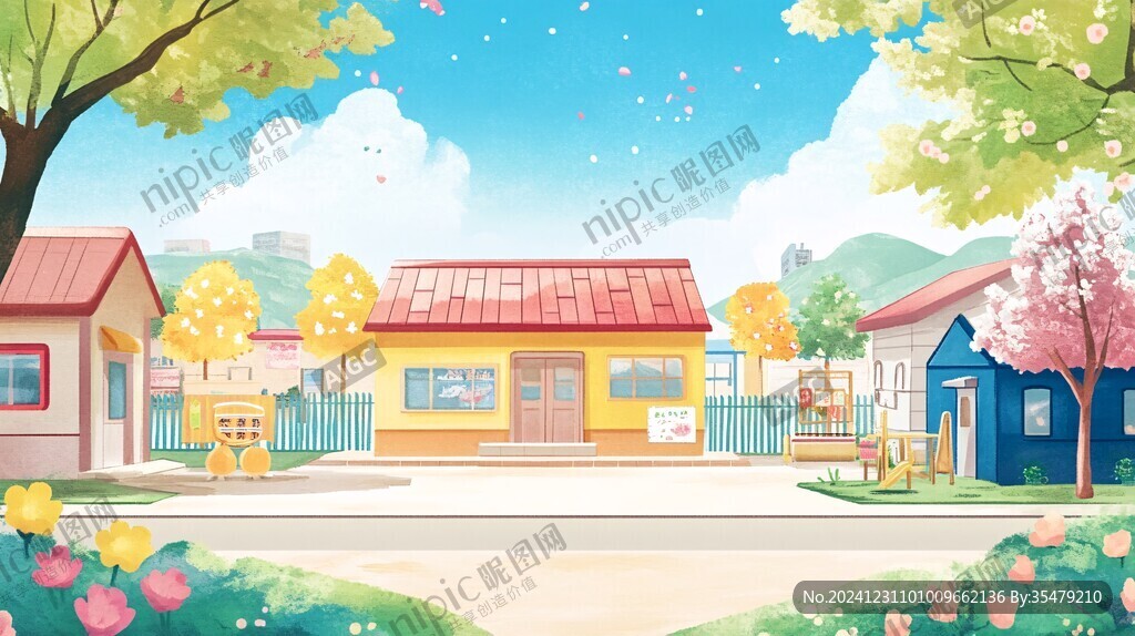 室外场景插画