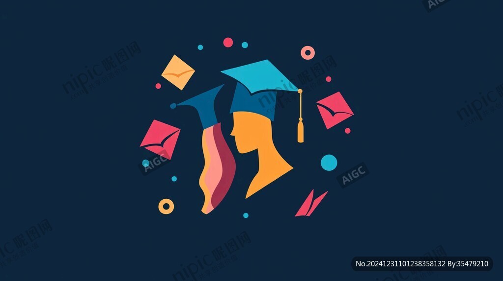 毕业生创意插画