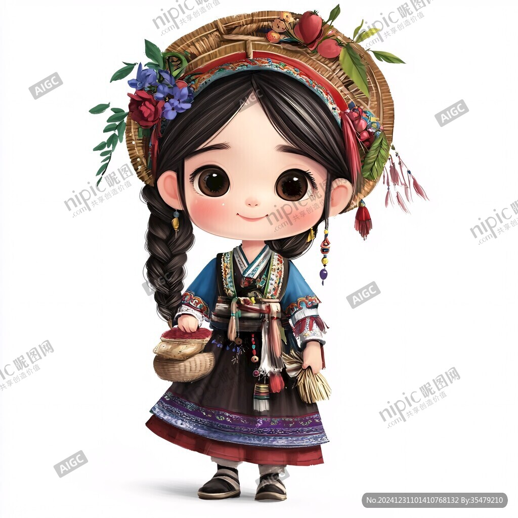 q版傈僳族女孩