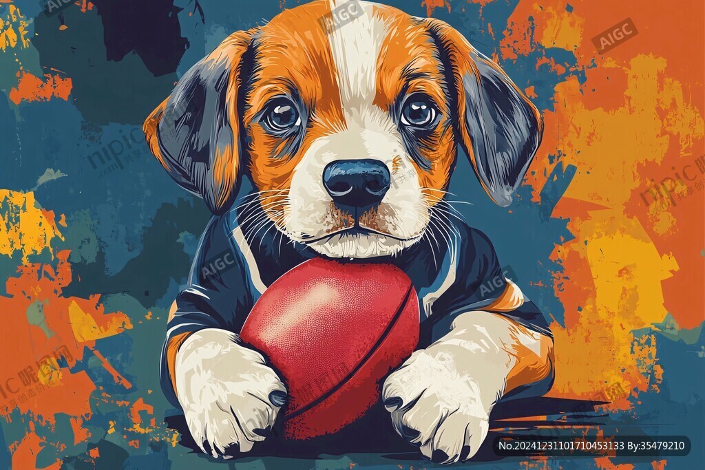比格犬插画
