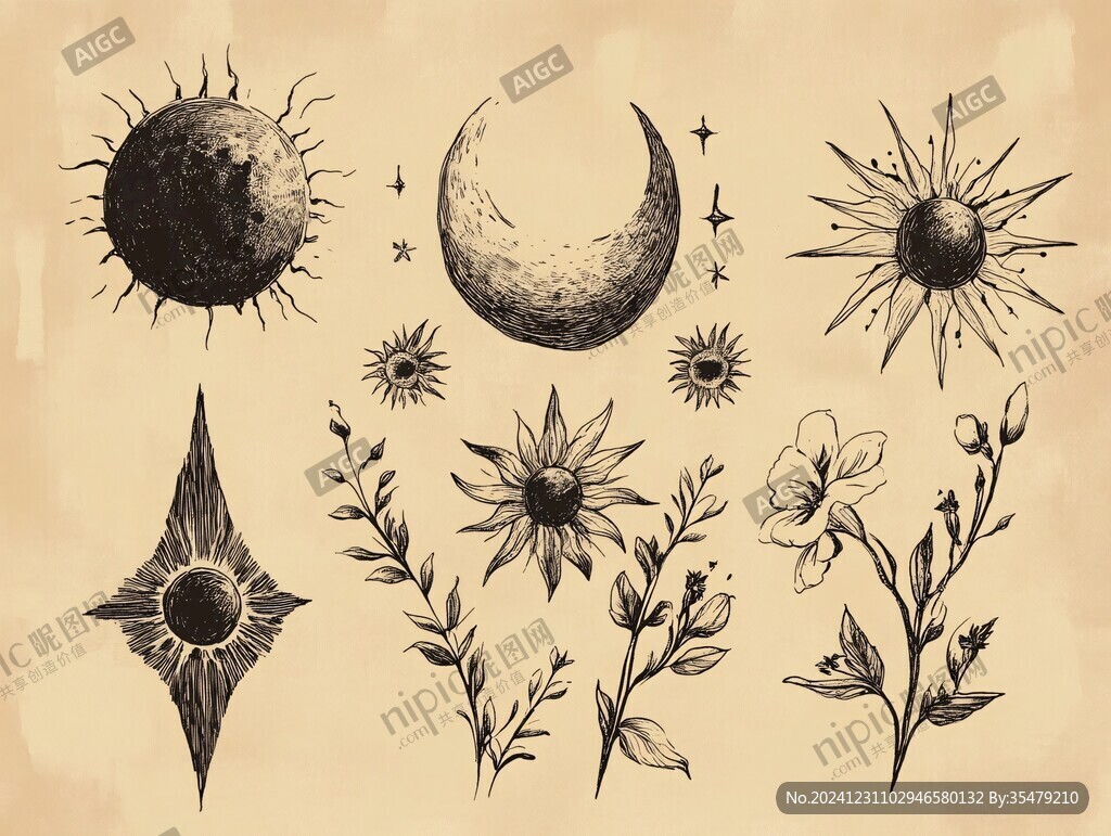 太阳与花卉