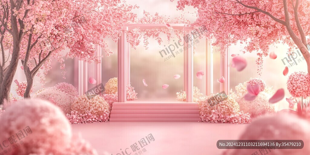 浪漫温馨粉色主题场景