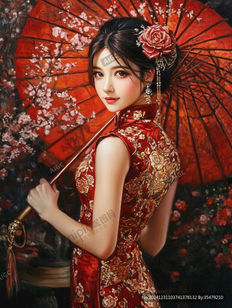古风嫁衣美女