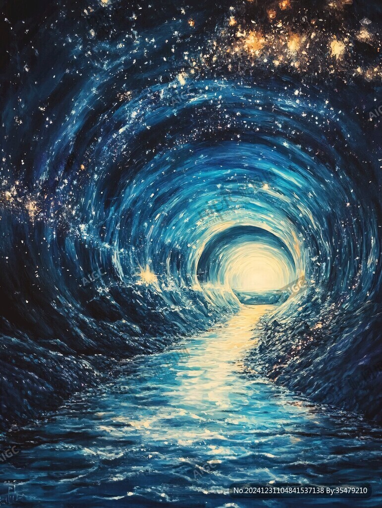 欧式装饰画时光隧道