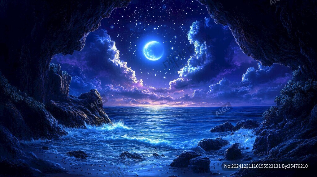 星月河幻想插画