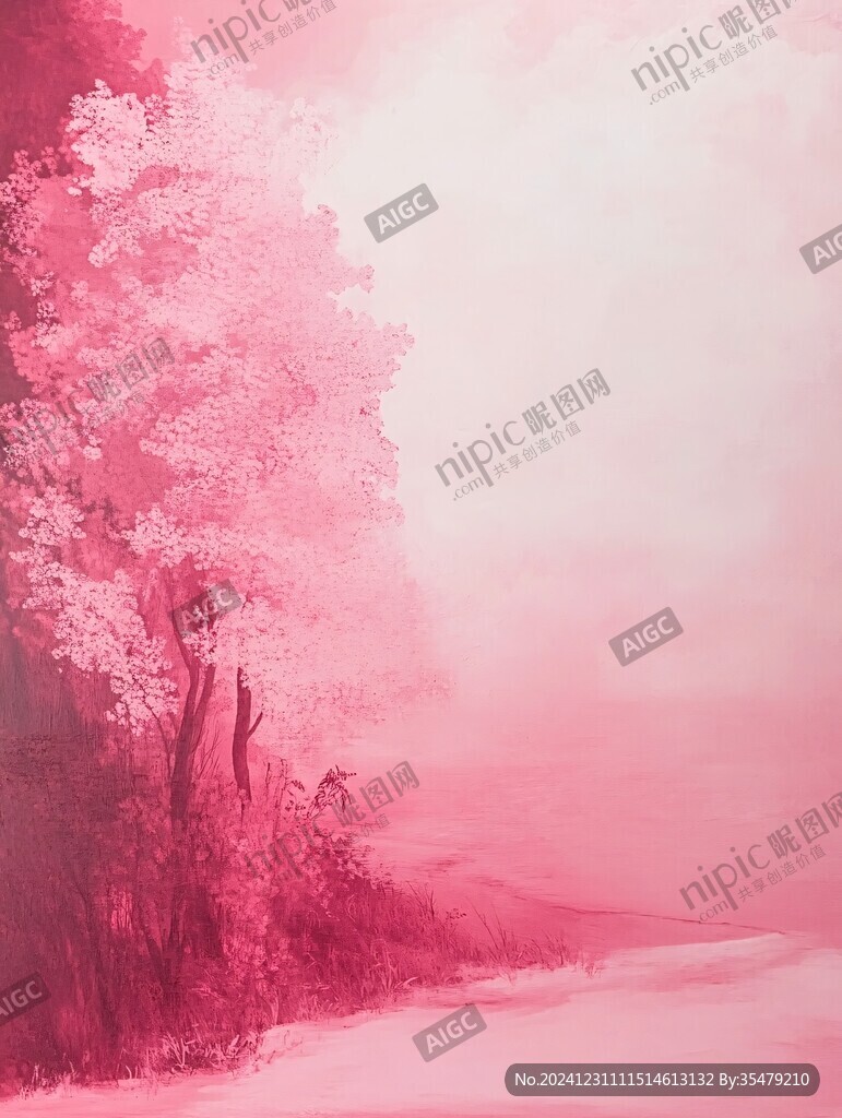 云雾般的粉色虚幻